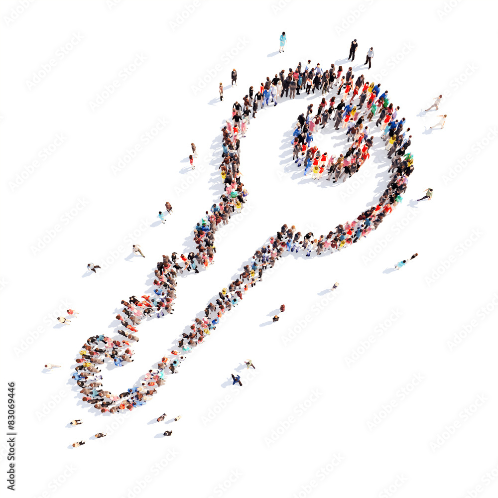 people in the shape of a key. people in the shape of a key.