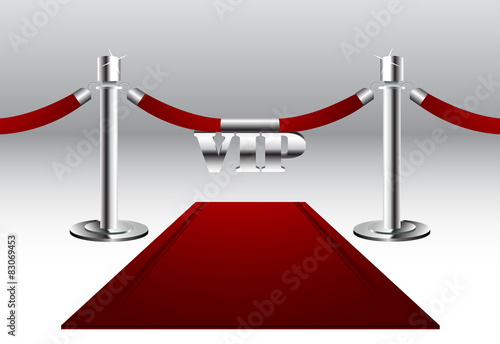 Red Carpet with VIP Sign 