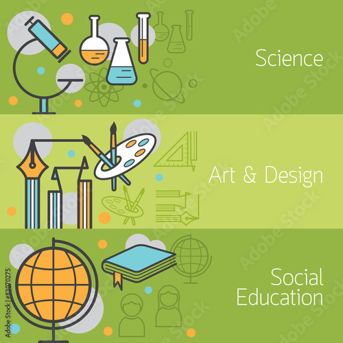 Science, Art and Design, Social, Banner