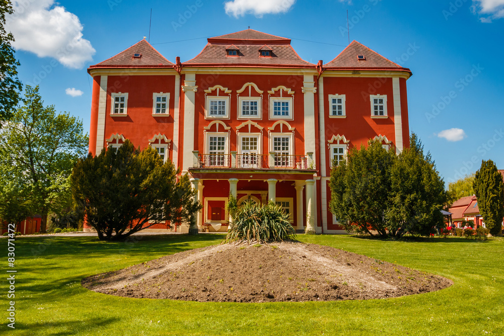 Popular tourist destination chateau Detenice in Czech Republic
