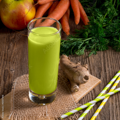 Freshly squeezed celery  juice photo