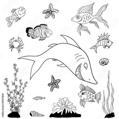 fishes coloring pages