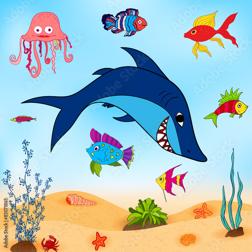 fishes in sea