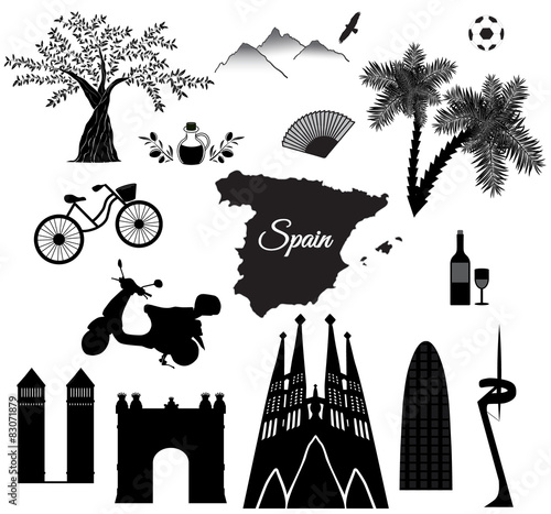 spain vector set