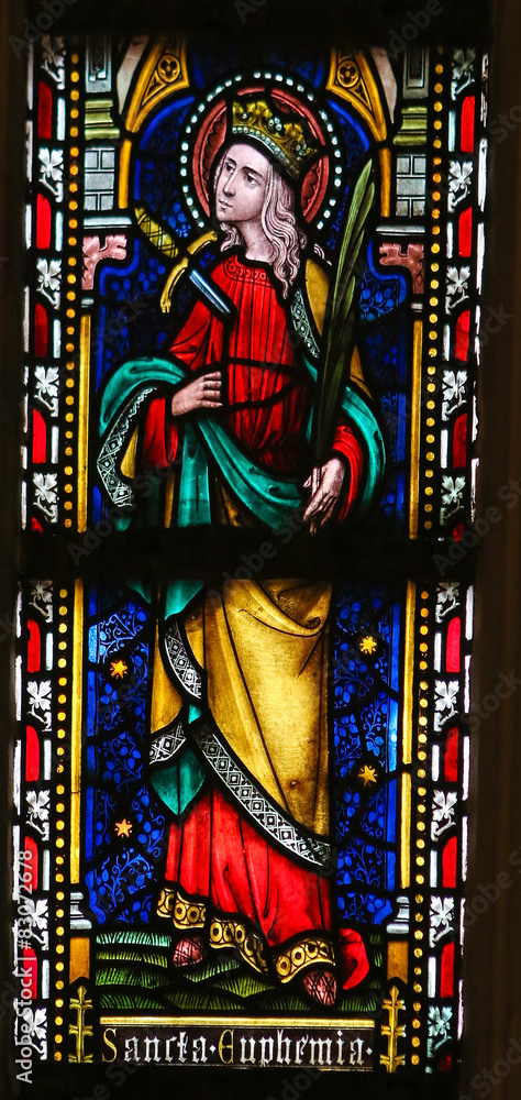 Saint Euphemia - Stained Glass in Cathedral of Sint-Truiden