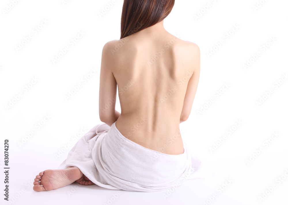 日本人女性の背中 日本人女性の背中