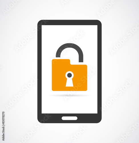 locked smartphone padlock icon