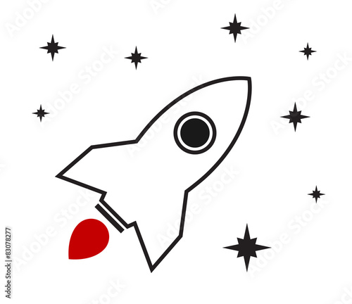 rocket ship space icon