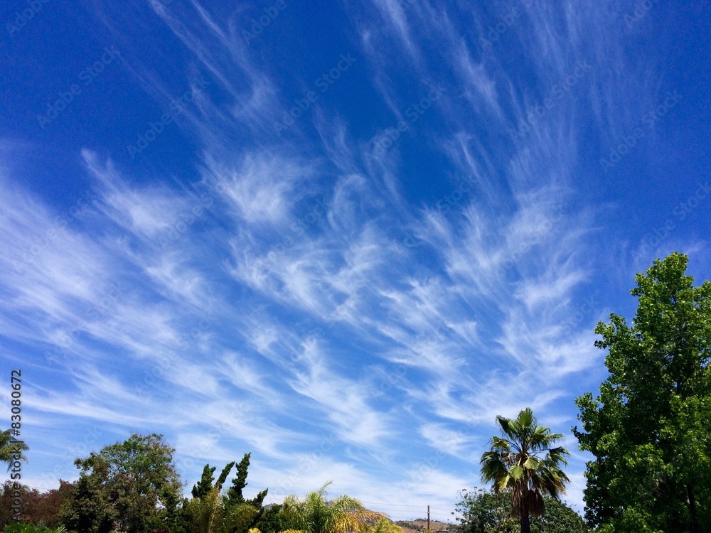 Obraz premium whispy clouds in blue sky