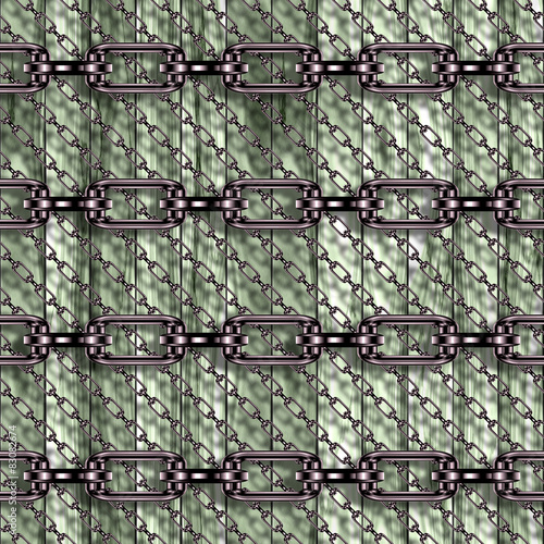 Iron chains with wood seamless texture