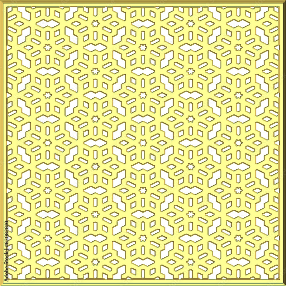 Ornamental fence on white background generated texture Ornamental fence on white background generated texture