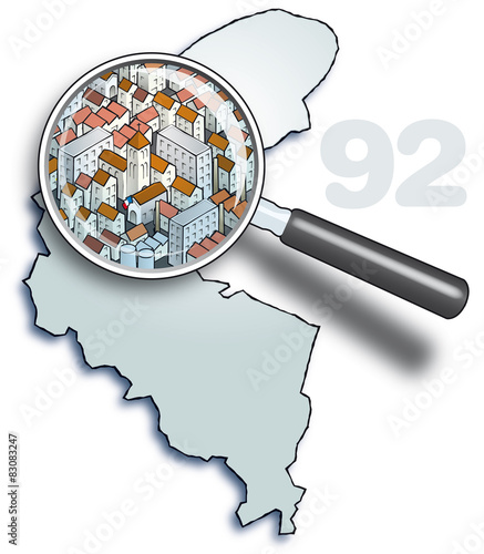 Obraz na plátne 92 Les Hauts-de-Seine à la loupe