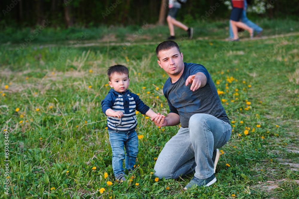 Fototapeta premium father and son