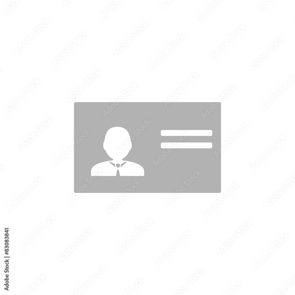 Simple icon Identification card. Simple icon Identification card.