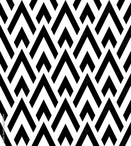 Black and white geometric seamless pattern, abstract background.