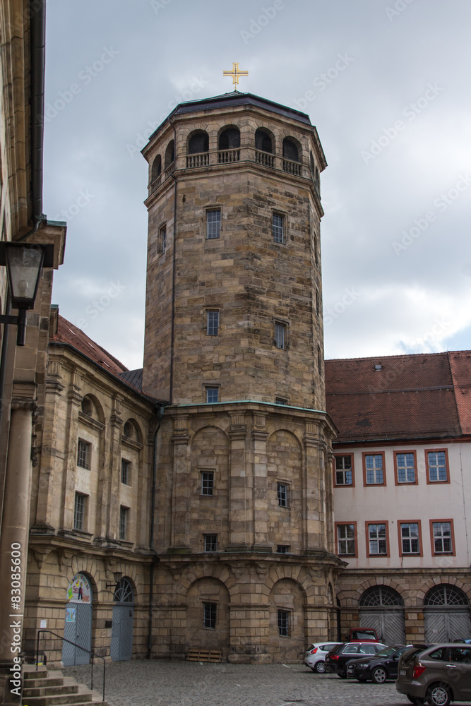 Palace Church and Tower in Bayreuth, Germany, 2015
