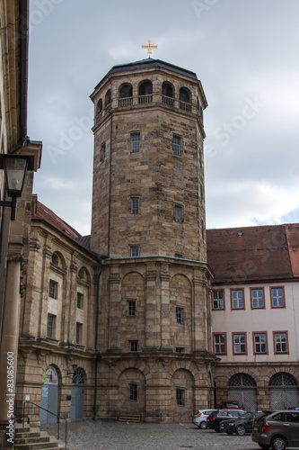 Palace Church and Tower in Bayreuth, Germany, 2015