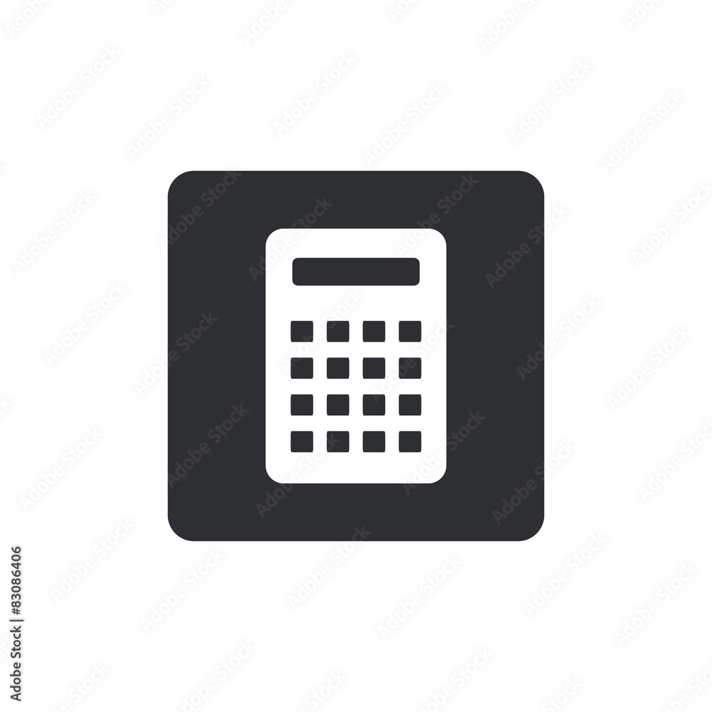 Calculator Icon. Vector icon isolated. black button Calculator Icon. Vector icon isolated. black button