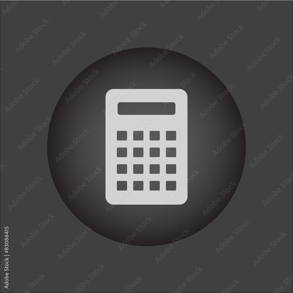 Calculator Icon. Vector icon isolated. black button Calculator Icon. Vector icon isolated. black button