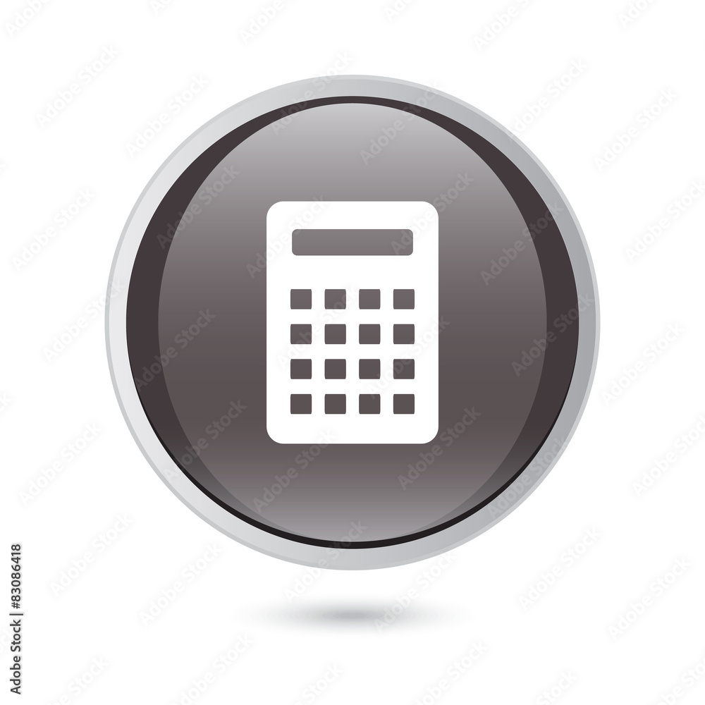 Calculator Icon. Vector icon isolated. black button Calculator Icon. Vector icon isolated. black button