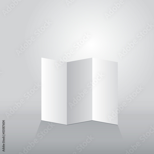 Folded sheet of paper three turn