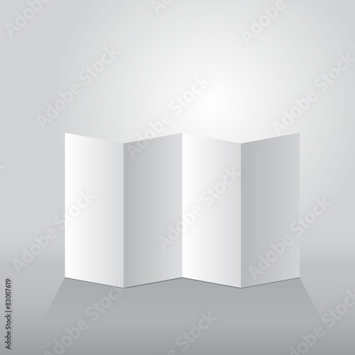 Folded sheet of paper four reversal