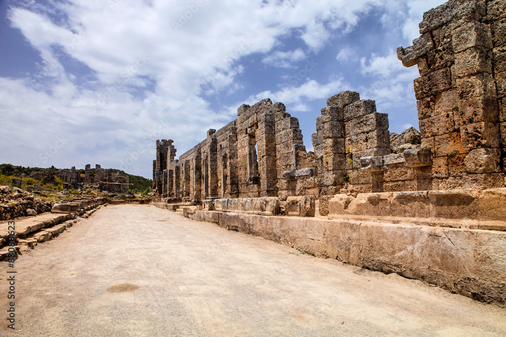 Roman ruins in Perges, Turkey