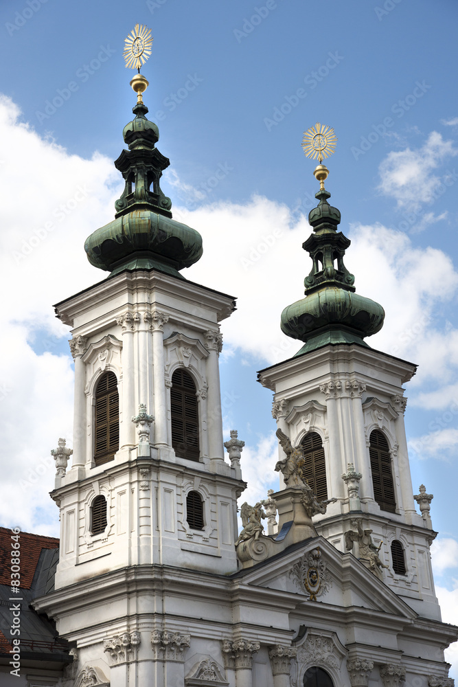 Türme der Mariahilferkirche in Graz