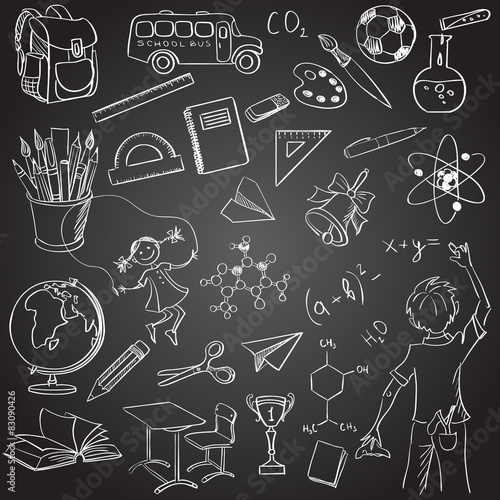 School board free hand drawing