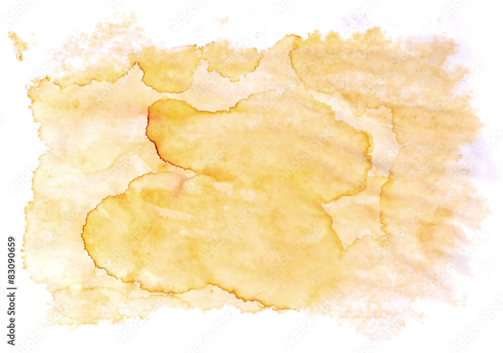 Fototapeta premium Abstract orange yellow isolated stain.