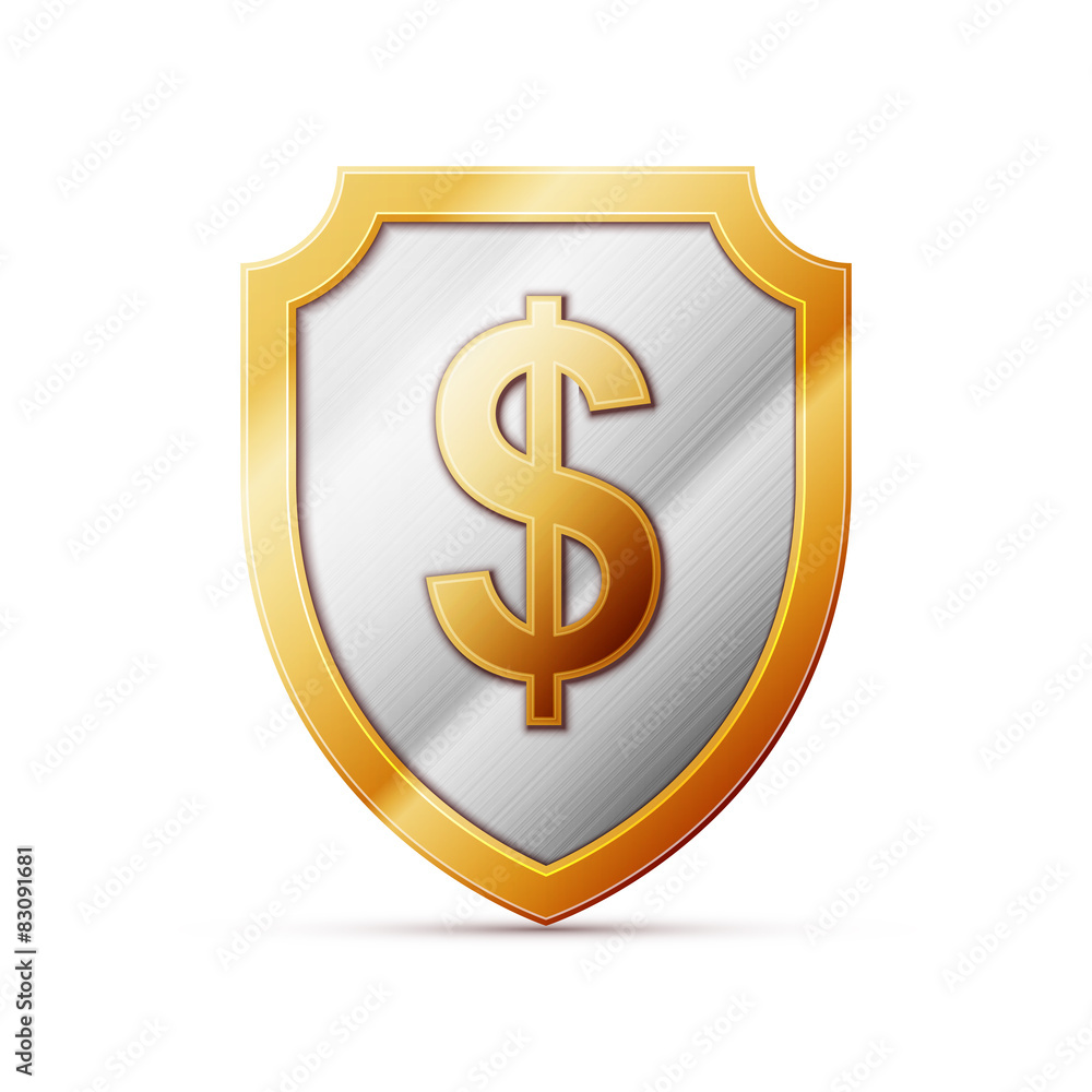 shield with dollar sign shield with dollar sign