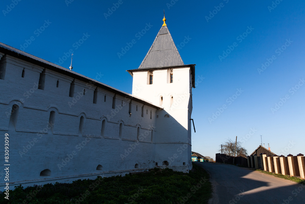 monastery walls and towers