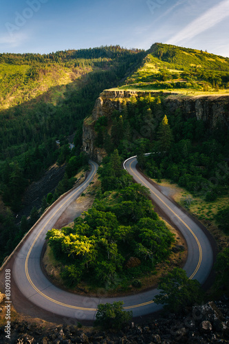 View of the Historic Columbia River Highway from Rowena Crest Ov
