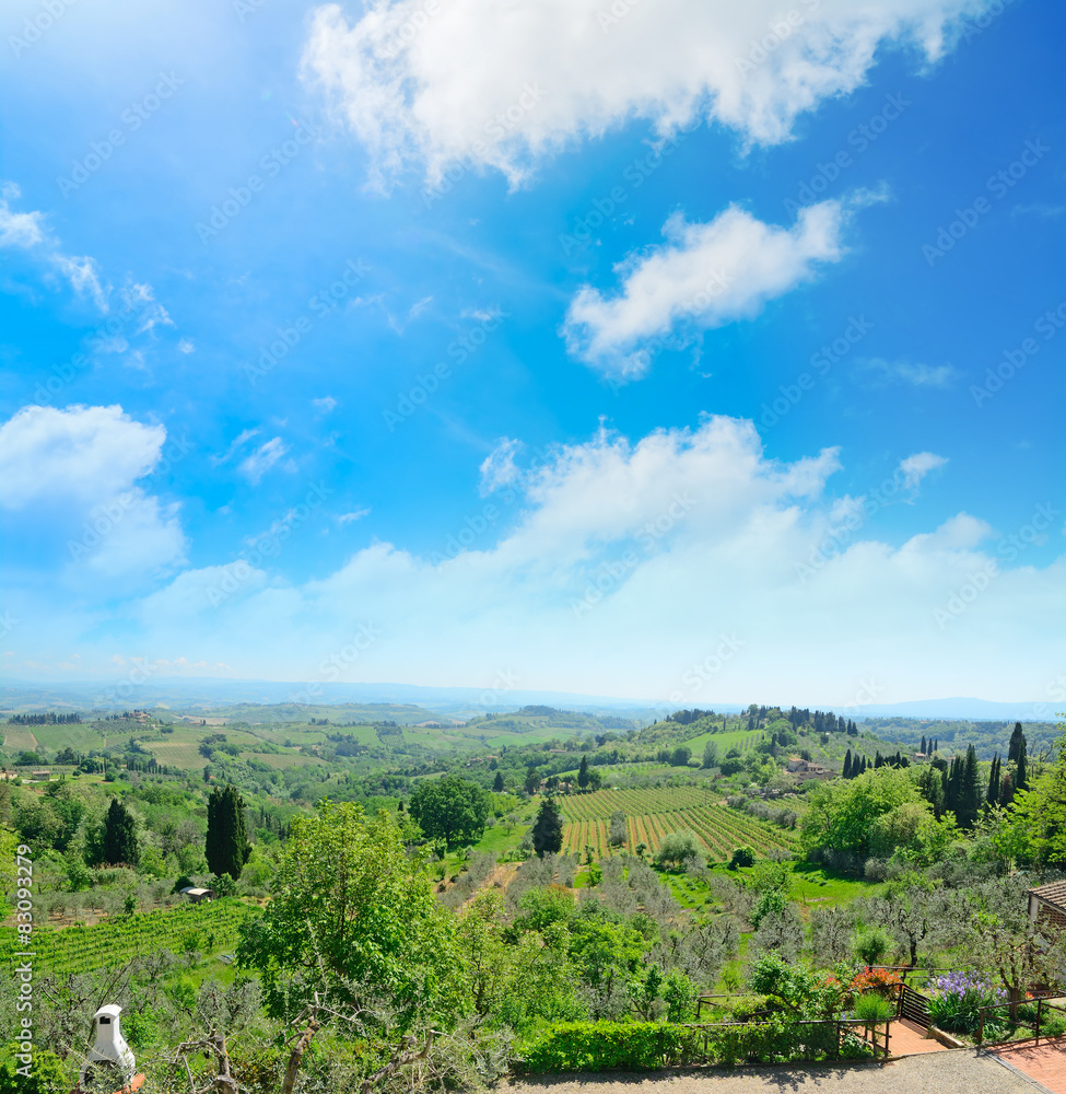 Tuscany landscape in San Gimignano Tuscany landscape in San Gimignano