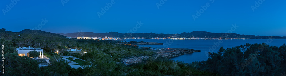 Nachtaufnahme Sant Antoni de Portmany Ibiza