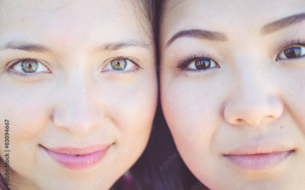 two young women portrait