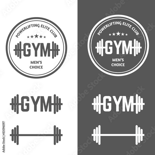 Gym Powerlifting Logo Emblem Concept Design Icon