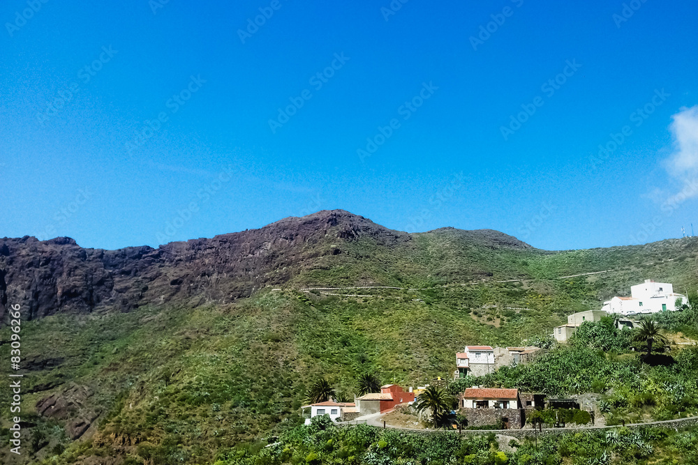 village in mountain in Tenerife island Spain