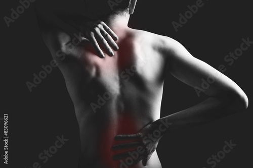 Woman with muscle injury