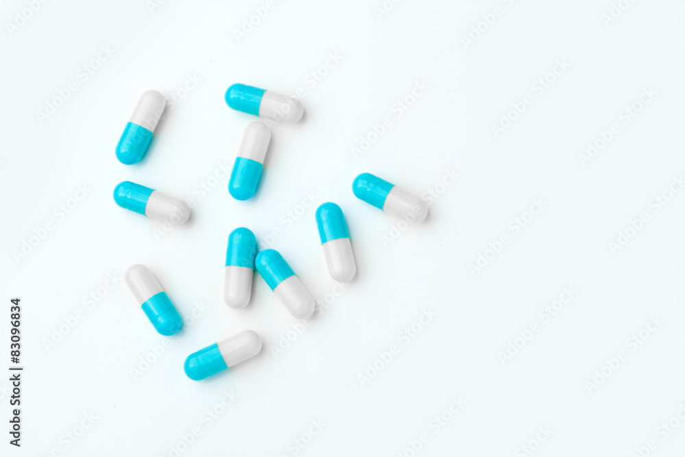 Blue drug pills
