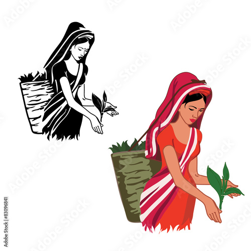 girl is working at produce tea