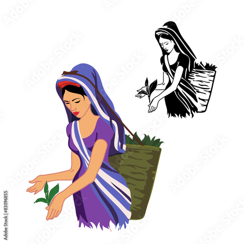 girl is working at produce tea