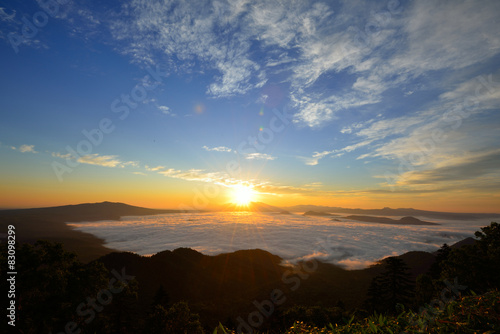 雲海から昇る朝日