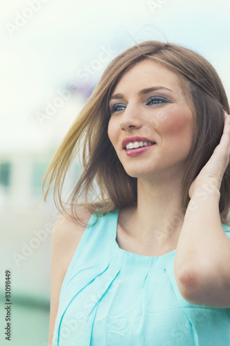 Wallpaper Mural Outdoors portrait of a beautiful woman Torontodigital.ca