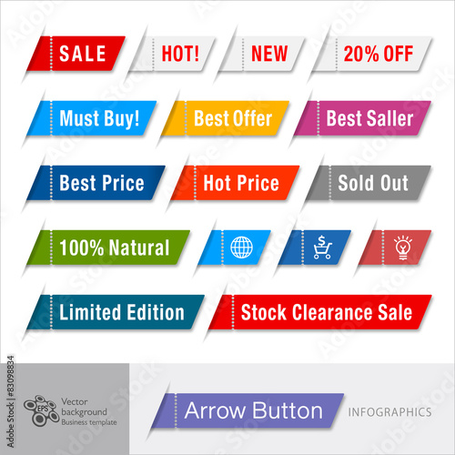 Infographic Vector Arrow Button