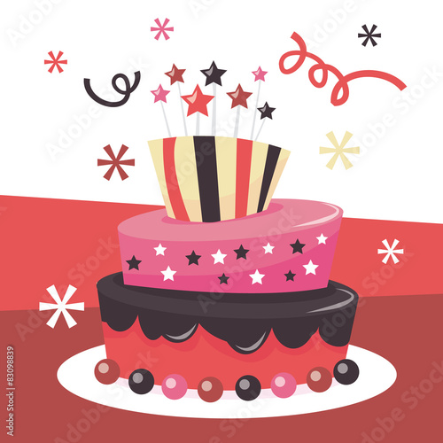 Retro Birthday Cake
