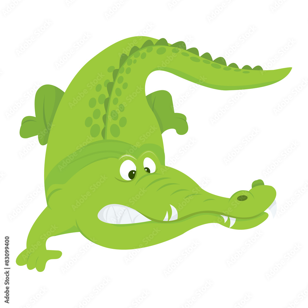 Naklejka premium Cartoon Crocodile