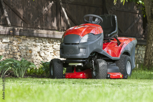 Small tractor for cutting lawn