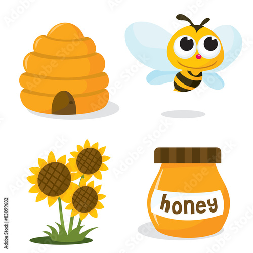 Honey Bee Icon Set