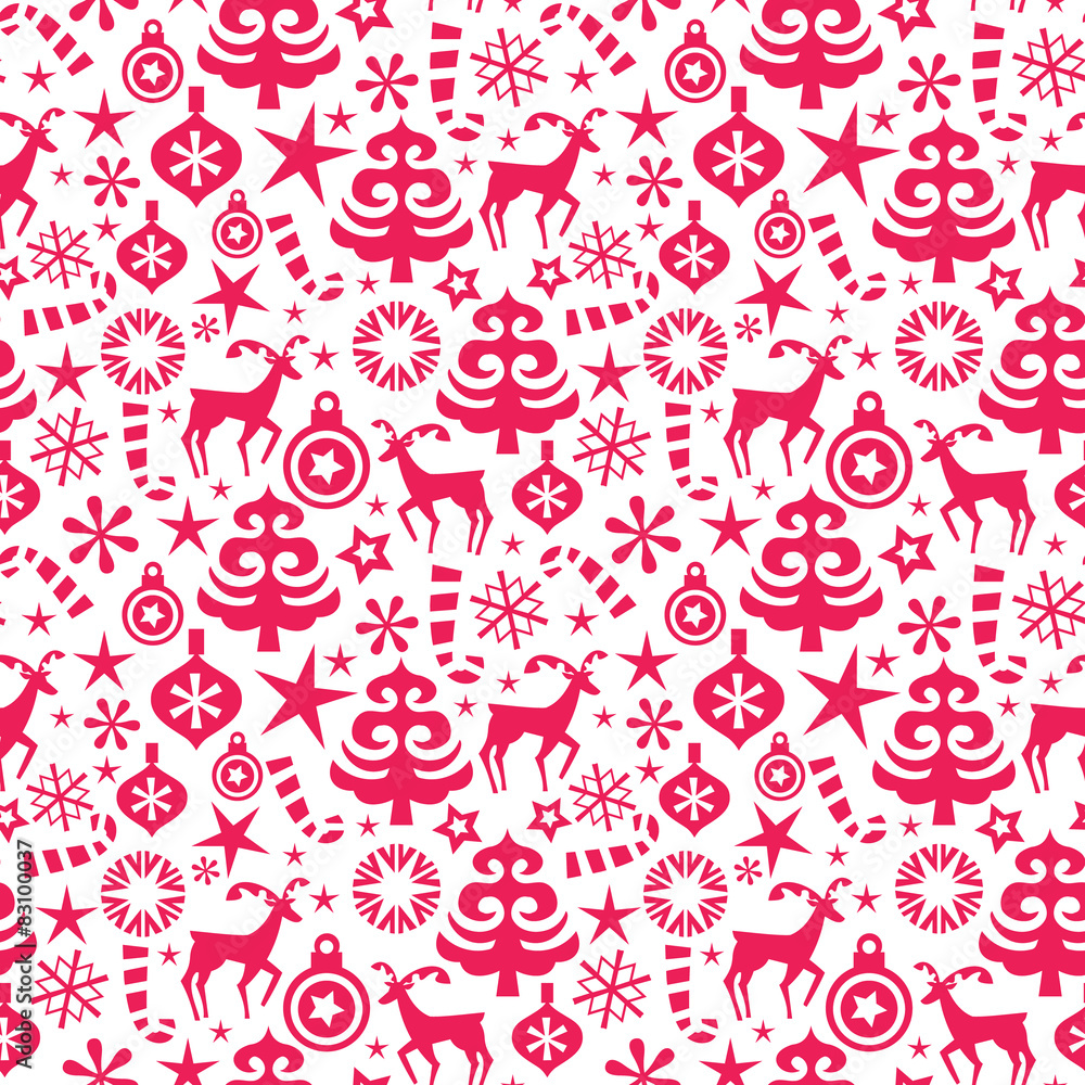Red Christmas Seamless Pattern Background Red Christmas Seamless Pattern Background